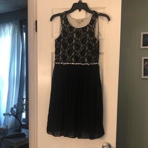 Speechless Black and White Lace Kids Formal Dress